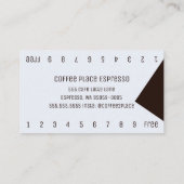 Carte De Fidélité Bright Coffee Beans Block Simple Double Punch (Dos)