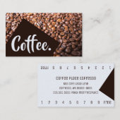 Carte De Fidélité Bright Coffee Beans Block Simple Double Punch (Devant / Derrière)