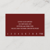 Carte De Fidélité Bright Coffee Steam Simple Mountain Punch Card (Dos)