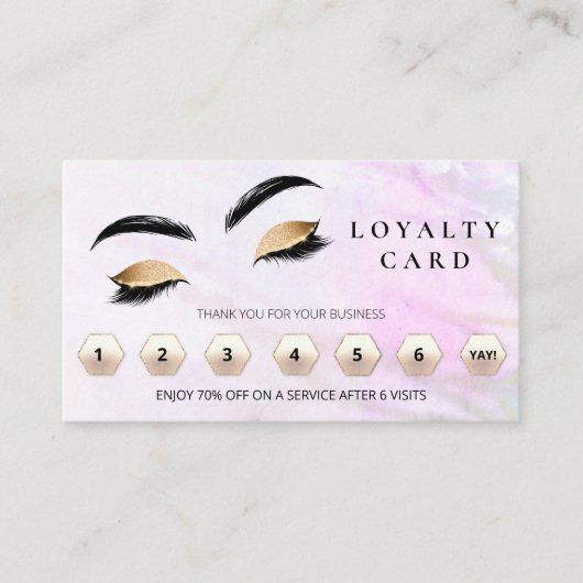 Carte De Fidélité *~* Brosses Eyes Lashes Merci Rewards QR LOGO (Devant)