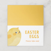 Carte De Fidélité Buffet de Pâques oeufs au chocolat avec petit poul (Extérieur déplié)