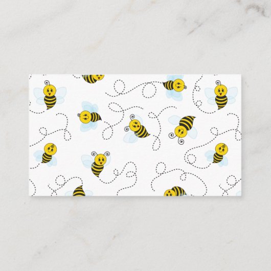 Carte De Fidélité Bumblebee volant Jaune Noir Bumble Bee (Dos)