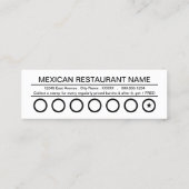 Carte De Fidélité burritos avec chef personnalisable (Dos)