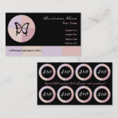 Carte De Fidélité Butterfly Dreams $10 Punch Cards (Devant / Derrière)