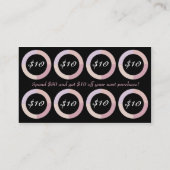 Carte De Fidélité Butterfly Dreams $10 Punch Cards (Dos)