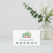 Carte De Fidélité Cactus à l'aquarelle (Debout devant)