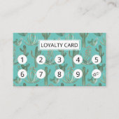 Carte De Fidélité Cactus du désert et succulents Motif d'aquarelle 1 (Devant)