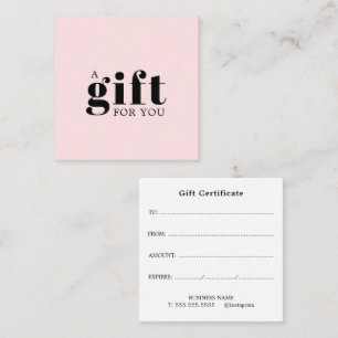Carte De Fidélité Cadeau d'affaires simple et élégant