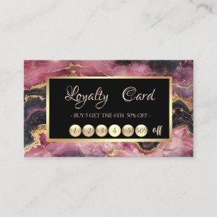 Carte De Fidélité Cadre élégant en marbre de Bourgogne avec sequins