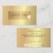 Carte De Fidélité Cadre professionnel moderne et élégant, Coeurs d'o (Devant / Derrière)