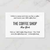 Carte de Fidélité Café (Dos)