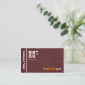 Carte de Fidélité Café avec Tampon Récompense (Debout devant)
