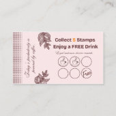 Carte de Fidélité Café avec Tampon Récompense (Dos)