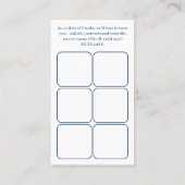 Carte De Fidélité Café Blanc Bleu Logo & QR - Merci (Dos)