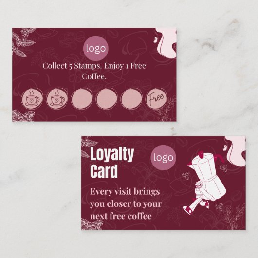 Carte de fidélité Café Bourgogne (Devant / Derrière)