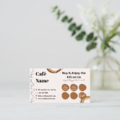Carte de Fidélité Café Brun Beige (Debout devant)