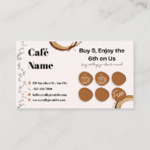 Carte de Fidélité Café Brun Beige (Devant)