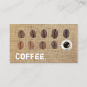 Carte De Fidélité Café Café Burlap Loyalty Punch (Devant)