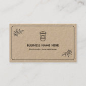 Carte De Fidélité Café Café Kraft Ajouter Votre Logo (Dos)