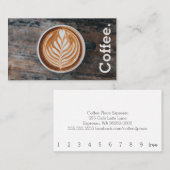 Carte De Fidélité Café de conception sur la boisson simple de (Devant / Derrière)