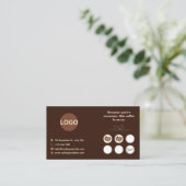 Carte de Fidélité Café Design Minimal Brun (Debout devant)
