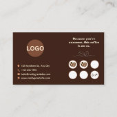 Carte de Fidélité Café Design Minimal Brun (Devant)