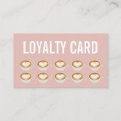 Carte De Fidélité Café Elégant Blush Pink Loyalty (Devant)
