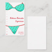 Carte De Fidélité Café express de barman de bikini Commande-À (Devant / Derrière)