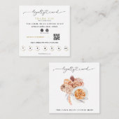 Carte De Fidélité *~* Café Floral Café Espresso QR Rewards (Devant / Derrière)