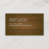 Carte De Fidélité Café Lounge Bar Cuir & Bois Loyauté Punch (Dos)