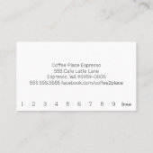 Carte De Fidélité Café Loyauté Simple Punch Rube (Dos)