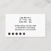 Carte De Fidélité Café | Marbre or (Dos)