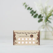 Carte de Fidélité Café Marron Style Brun Café (Debout devant)