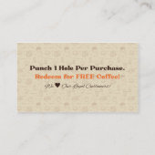 Carte de Fidélité Café Marron Style Brun Café (Dos)