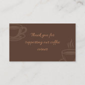 Carte de Fidélité Café Minimal Brun (Dos)