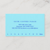 Carte De Fidélité Café minimum liquide bleu| Style R (Dos)