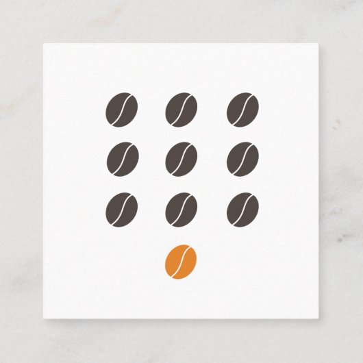 Carte De Fidélité Café moderne Brown foncé et orange (Dos)