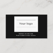 Carte de fidélité café, noir propre et simple (Dos)