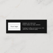 Carte de fidélité café, noir propre et simple (Dos)