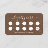 Carte de fidélité café personnalisée Script simple (Devant)