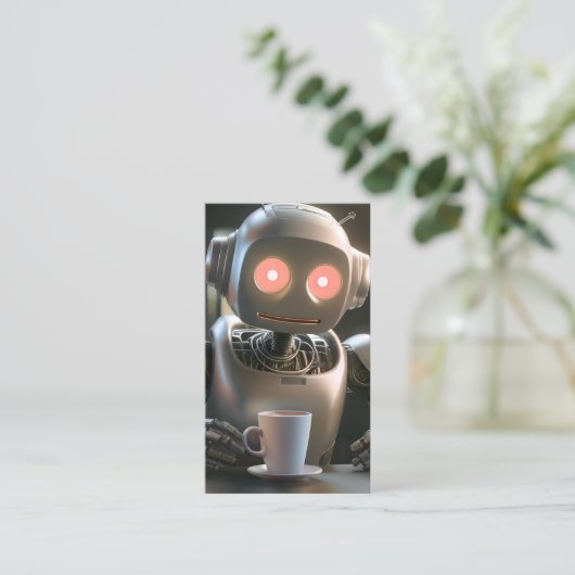 Carte De Fidélité café robot (Debout devant)