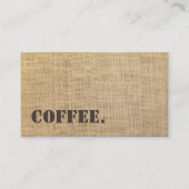 Carte De Fidélité Café Rustique Burlap Loyalty Punch (Devant)