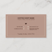 Carte de fidélité Café Shop (Dos)