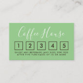 Carte de fidélité Café Shop - Bande de café (Devant)