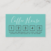 Carte de fidélité Café Shop - Bande de café (Devant)