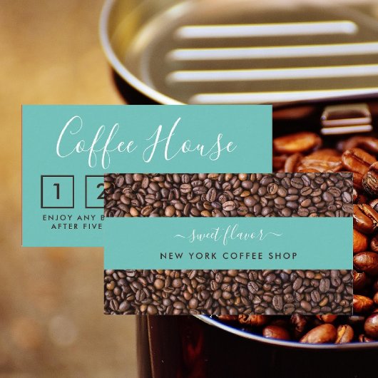 Carte de fidélité Café Shop - Bande de café