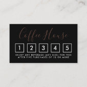 Carte de fidélité Café Shop - Bande de café (Devant)