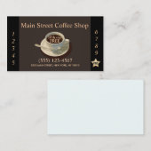 Carte De Fidélité Café Shop Client Loyalty Punch (Devant / Derrière)