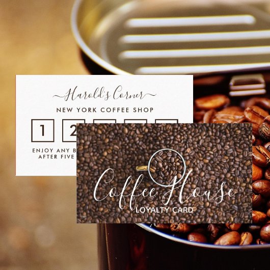 Carte de fidélité Café Shop - Coffee Bean Cup