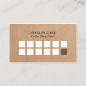 Carte De Fidélité Café simple Brown Loyalty Card Shop 3. (Dos)